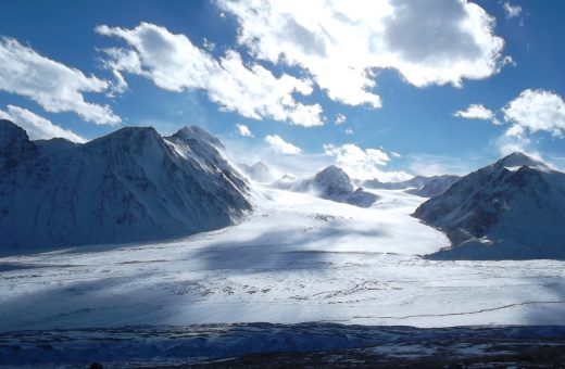 Potanin glacier in Altai Tavan Bogd national park Potanin glacier in Altai Tavan Bogd national park